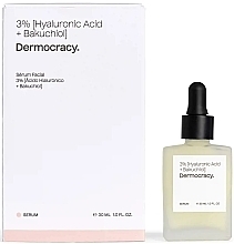 Fragrances, Perfumes, Cosmetics 3% Hyaluronic Acid + Bakuchiol Face Serum - Dermocracy 3% Hyaluronic Acid + Bakuchiol Facial Serum