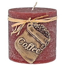 Fragrances, Perfumes, Cosmetics Decorative Candle "Coffee", 9x9 cm, brown - Artman Coffee