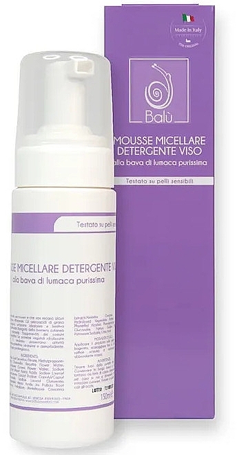 Cleansing Micellar Face Mousse - Balù Face Mousse — photo N1
