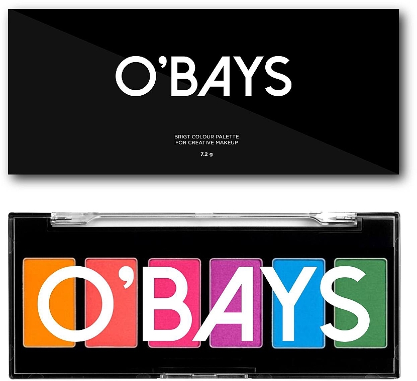 Color Eyeshadow Palette - O’BAYS Bright Colour Palette — photo N1