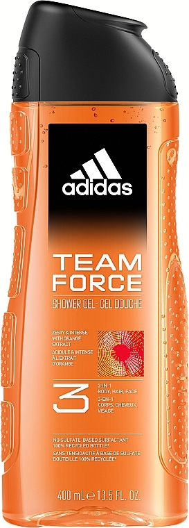 Adidas Team Force Shower Gel 3-In-1 - Shower Gel — photo N3
