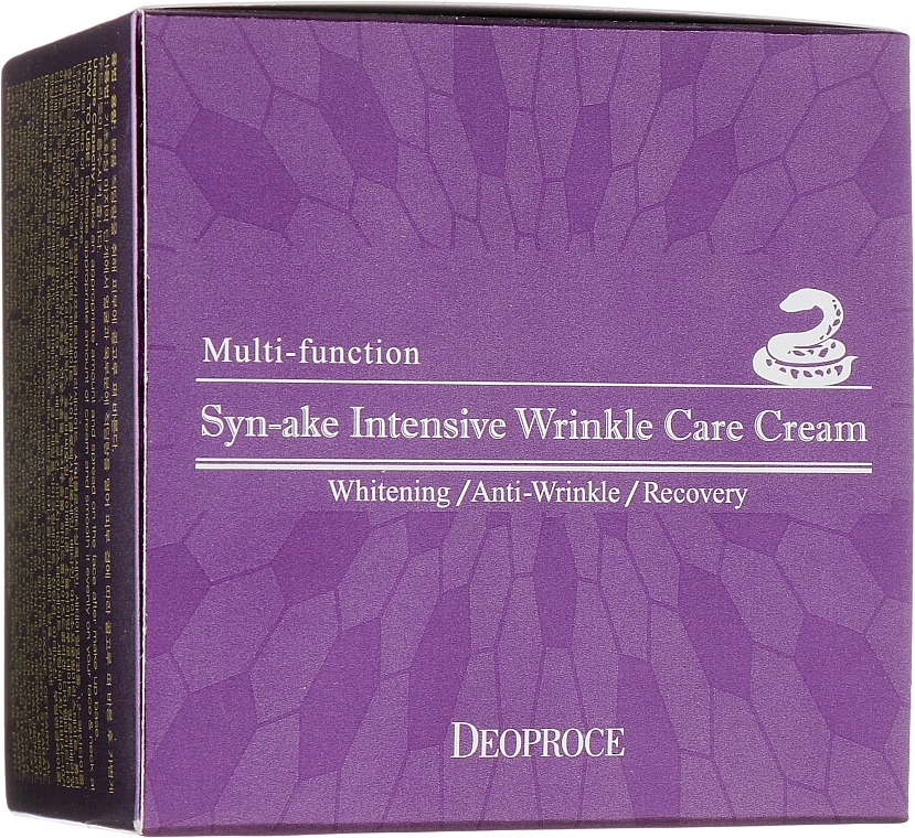 Snake Venom Face Cream - Deoproce Syn-Ake Intensive Wrinkle Care Cream — photo N1
