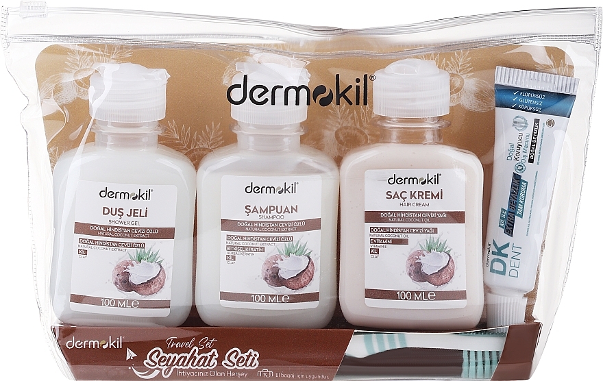 Set, 5 products - Dermokil Coconut Seyahat Seti — photo N1