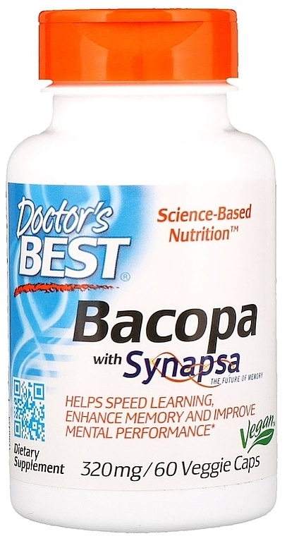 Dietary Supplement "Bacopa", 320 mg - Doctor's Best Bacopa with Synapsa — photo N1