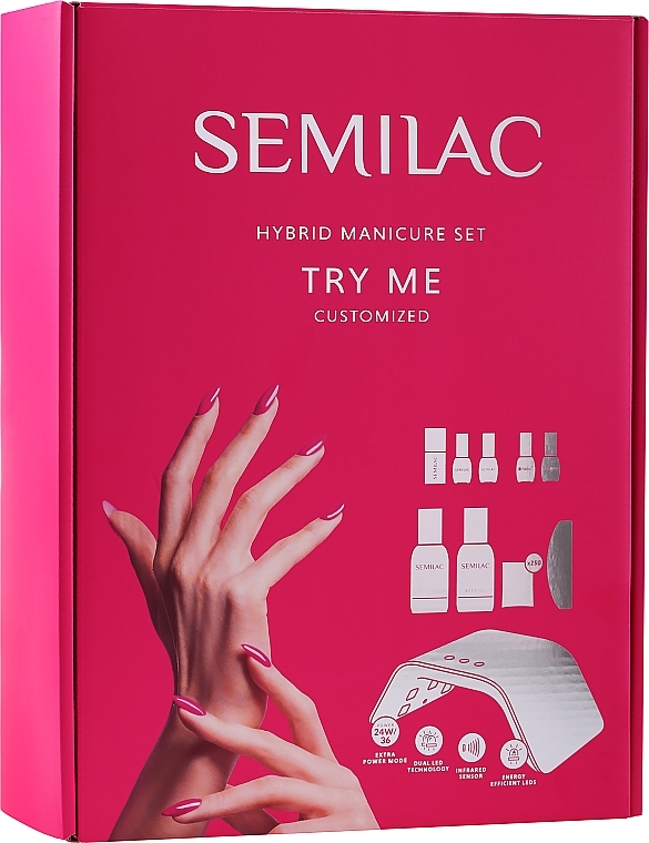 Set, 9 products - Semilac Try Me Customized Manicure Kit — photo N4