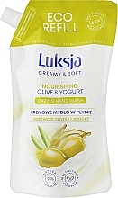 Fragrances, Perfumes, Cosmetics Olive & Yogurt Hand Wash - Luksja Creamy & Soft Olive & Yogurt Caring Hand Wash (doy-pack) 