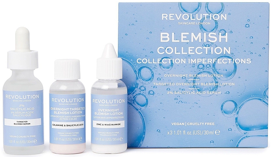 Set - Revolution Skincare Blemish Collection (f/lot/30ml + f/lot/30ml + f/serum/30ml) — photo N1