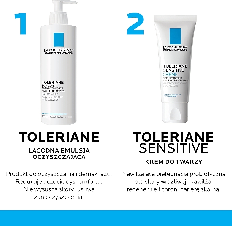 Face Care Set - La Roche-Posay Toleriane (cr/gel/400ml + cr/40ml) — photo N5