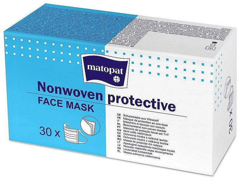 Nonwoven Disposable Masks, 30 pcs - Matopat — photo N1