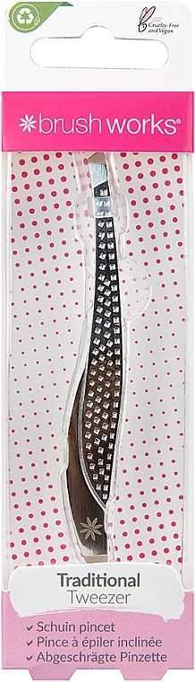 Curved Stainless Steel Tweezers - Brushworks Traditional Tweezers — photo N1