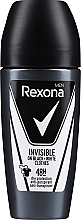 Roll-on Deodorant "For Black & White" - Rexona Men Invisible Black + White Antiperspirant Roll — photo N2