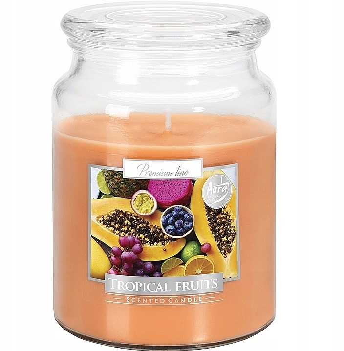 Premium Scented Candle in Jar 'Tropical Fruits' - Bispol Premium Line Aura Tropical Fruits — photo N2