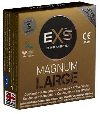 Enlarged Condoms XL, 3 pcs. - EXS Condoms Magnum Large — photo N2