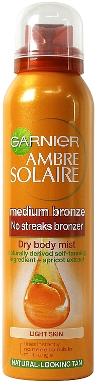 Self Tan Body Mist - Garnier Ambre Solaire No Streaks Bronzer Medium Self Tan Body Mist — photo N2