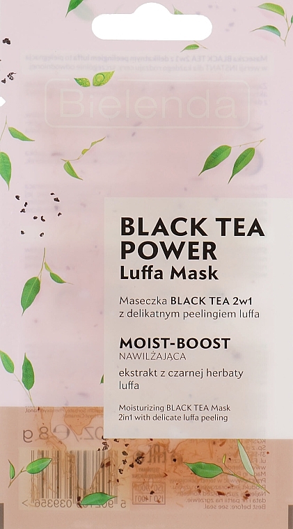 Face Mask - Bielenda Black Tea Power Luffa Mask 2in1 — photo N1