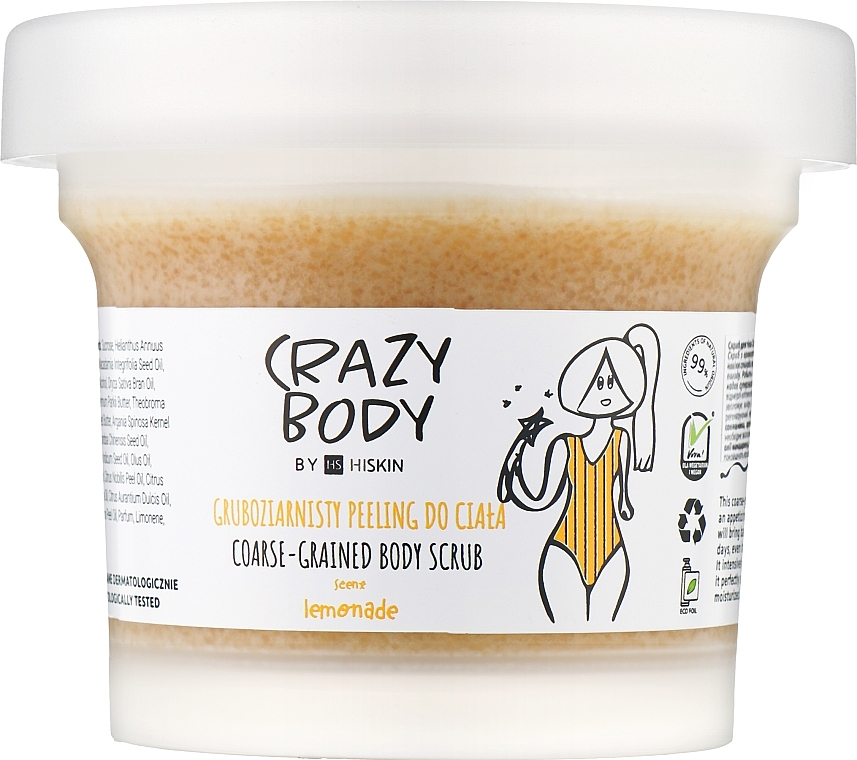 Lemonade Coarse-Grained Body Scrub  - HiSkin Crazy Body Coarse Grained Body Scrub Lemonade	 — photo N1