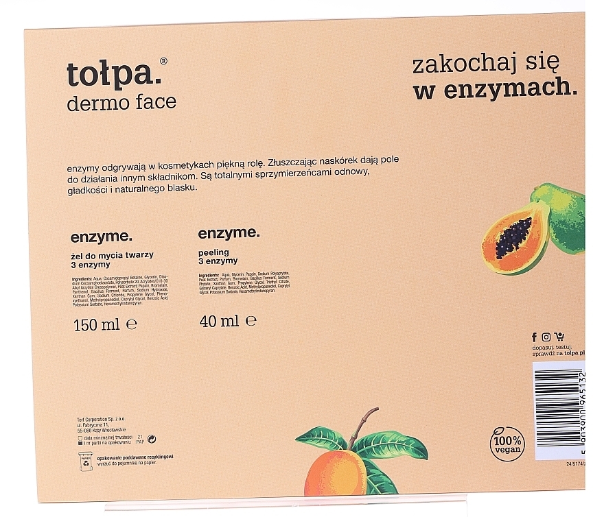 Set - Tolpa Dermo Face Enzyme (cl/gel/150ml+peel/40ml) — photo N2