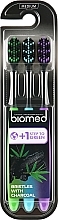 Medium Toothbrush Set, 3 pcs - Biomed Black 2+1 Toothbrush — photo N3