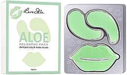 Fragrances, Perfumes, Cosmetics Hydrogel Eye & Lip Patches with Natural Aloe Extract - Love Skin Aloe Relaxing Pack