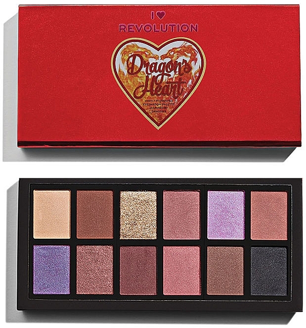 Eyeshadow Palette - I Heart Revolution Dragon’s Heart Eyeshadows — photo N1