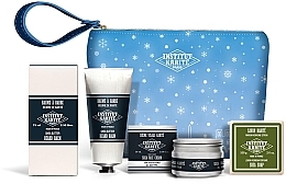 Fragrances, Perfumes, Cosmetics Set - Institut Karite Man Christmas Set 1 (beard/balm/75ml + f/cr/50ml + soap/100g + pouch)