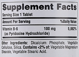 Supplement 'Vitamin B6', 100 mg - Puritan's Pride Vitamin B-6 100 mg — photo N3