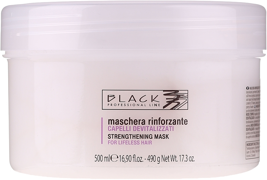 Strengthening Conditioner Mask for Dry & Weak Hair - Black Professional Line Strengthening Hair Mask — photo N3