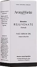 Fragrances, Perfumes, Cosmetics Rejuvenating Face Serum - AromaWorks Rejuvenate Face Serum Oil