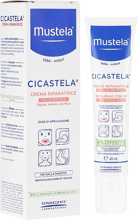 Repair Irritated Skin Cream - Mustela Cicastela Repairing Cream Irritated Skin — photo N1