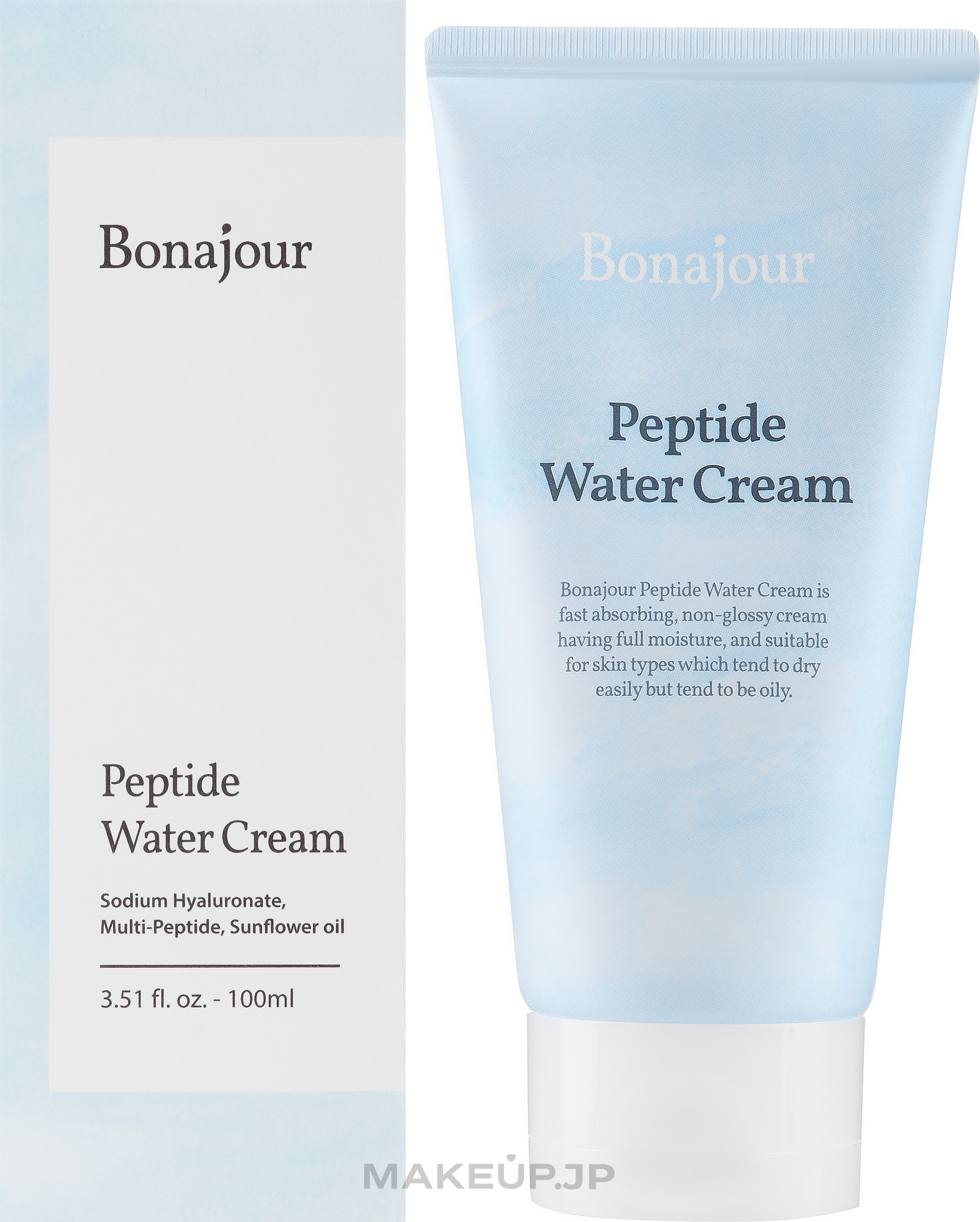 Refreshing & Moisturizing Peptide Cream - Bonajour Peptide Water Cream — photo 100 ml