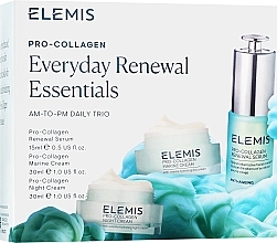 Fragrances, Perfumes, Cosmetics Set - Elemis Pro-Collagen Everyday Renewal Essentials (nig/cr/30ml + serum/15ml + cr/30ml)