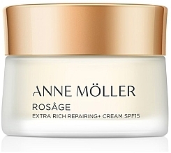 Fragrances, Perfumes, Cosmetics Face Cream - Anne Moller Rosage Crema Extra Rica Spf15