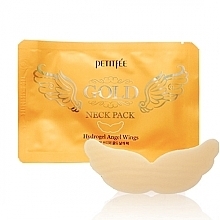 Fragrances, Perfumes, Cosmetics Neck Hydrogel Mask with Placenta - Petitfee & Koelf "HYDROGEL ANGEL WINGS" Gold Neck Pack
