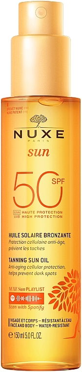 Tanning Oil - Nuxe Sun Tanning Oil High Protection SPF50 — photo N1