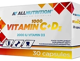 Vitamin C+D3 Dietary Supplement - Allnutrition Vitamin C 1000mg + D3 — photo N1