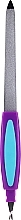 Fragrances, Perfumes, Cosmetics Metallic Nail File with Cuticle Trimmer, 77777, purple-blue - Top Choice