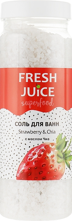 Bath Salt "Strawberry & Chia" - Fresh Juice Superfood Strawberry & Chia — photo N1