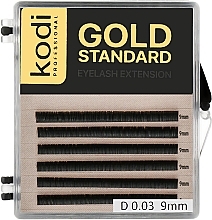 Fragrances, Perfumes, Cosmetics Gold Standard D 0.03 False Eyelashes (6 rows: 9 mm) - Kodi Professional
