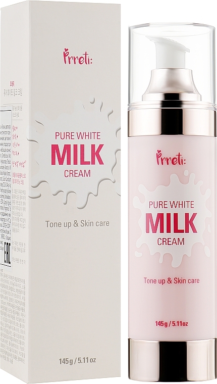 Milk Protein Moisturizing & Brightening Face Cream - Prreti Pure White Milk Cream — photo N5