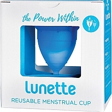 Menstrual Cup, model 1, blue - Lunette Reusable Menstrual Cup Blue Model 1 — photo N1