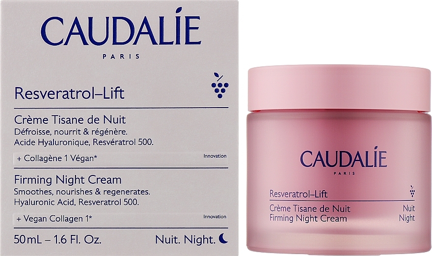 Night Face Cream - Caudalie Resveratrol-Lift Firming Night Cream  — photo N2