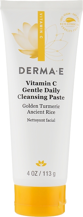 2in1 Gentle Brightening Daily Paste with Vitamin C - Derma E Vitamin C Gentle Daily Cleansing Paste — photo N1