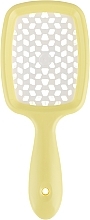 Hair Brush, yellow-white - Janeke Superbrush Small — photo N2