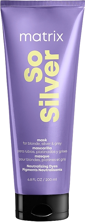 Light Hair Color Preserving Mask - Matrix Total Results Color Obsessed So Silver Triple Power Mask — photo N1