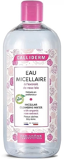 Micellar Water for Dry Skin - Calliderm Micellar Cleansing Water with Organic Rose Extract — photo N1