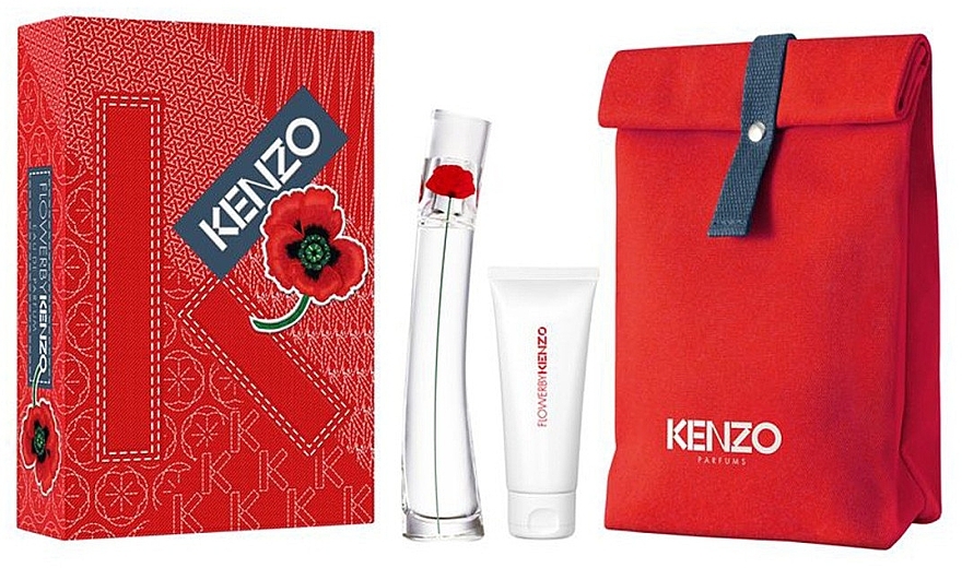 Kenzo Flower by Kenzo - Set (edp/50ml + b/lot/75ml + pouch/1pcs) — photo N1