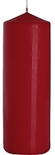 Fragrances, Perfumes, Cosmetics Cylindrical Candle 80x250 mm, burgundy - Bispol