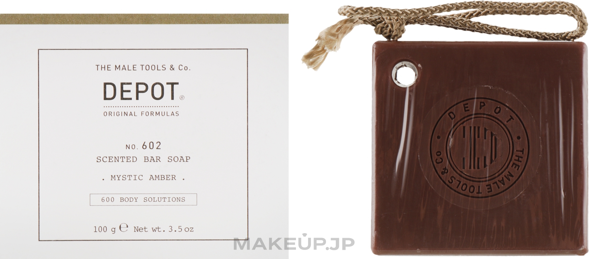 Body Soap 'Mystic Amber' - Depot Body Solutions № 602 Scented Bar Soap Mystic Amber — photo 100 g