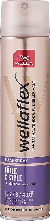 Ultra Strong Hold Hairspray 'Body & Style' - Wella Wellaflex Body & Style Hairspray 5 — photo N1
