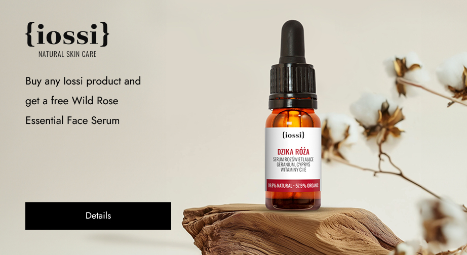 Buy any Iossi product and get a free Wild Rose Essential Face Serum